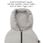 Detalj av gurtschlitze på Fotpose til babystol og bærebag Diamond Edition powder