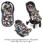 Fotpose i fleece Tanaga til babystol og bærebag, blomster bakside