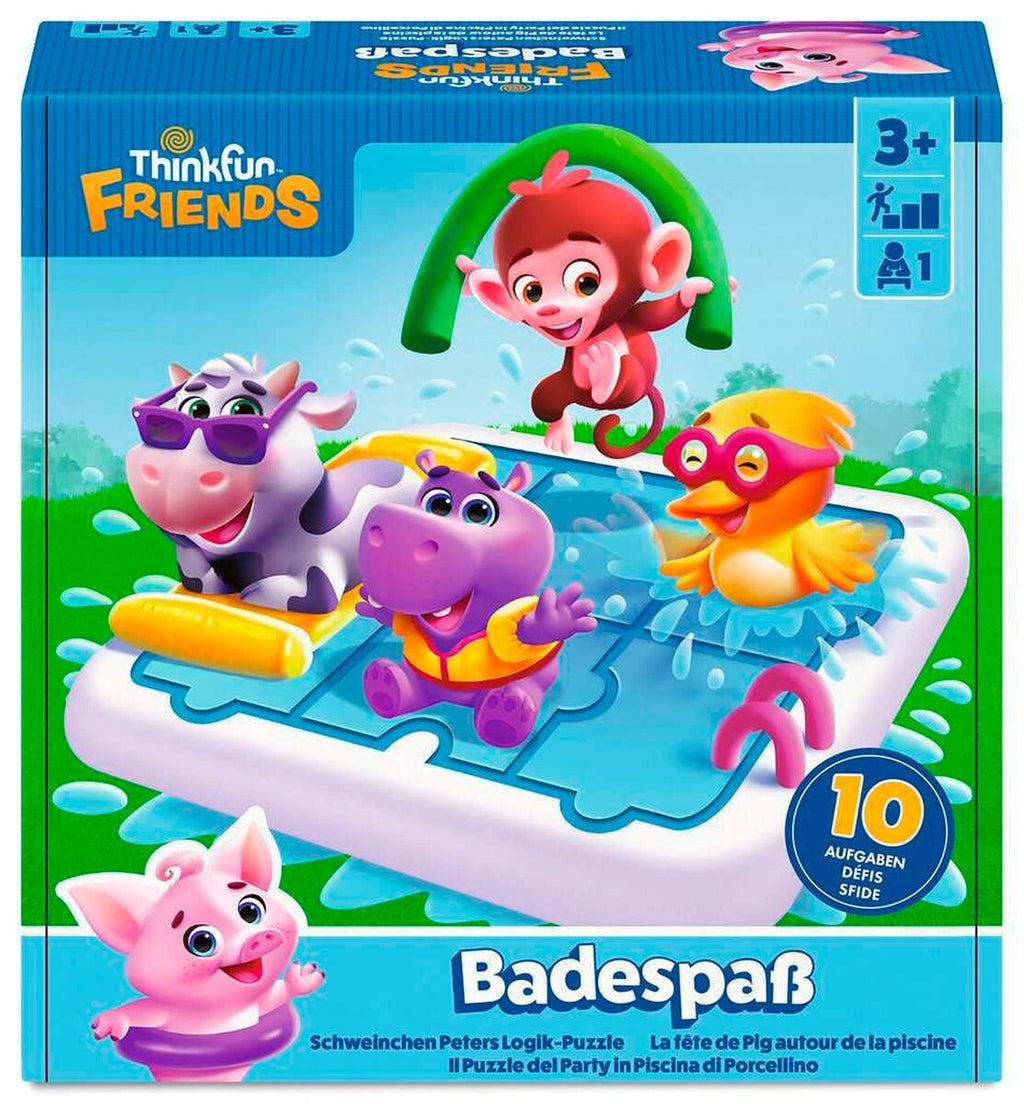 Friends: Badespaß logikkspill forfra med vennfigurer og pool-base