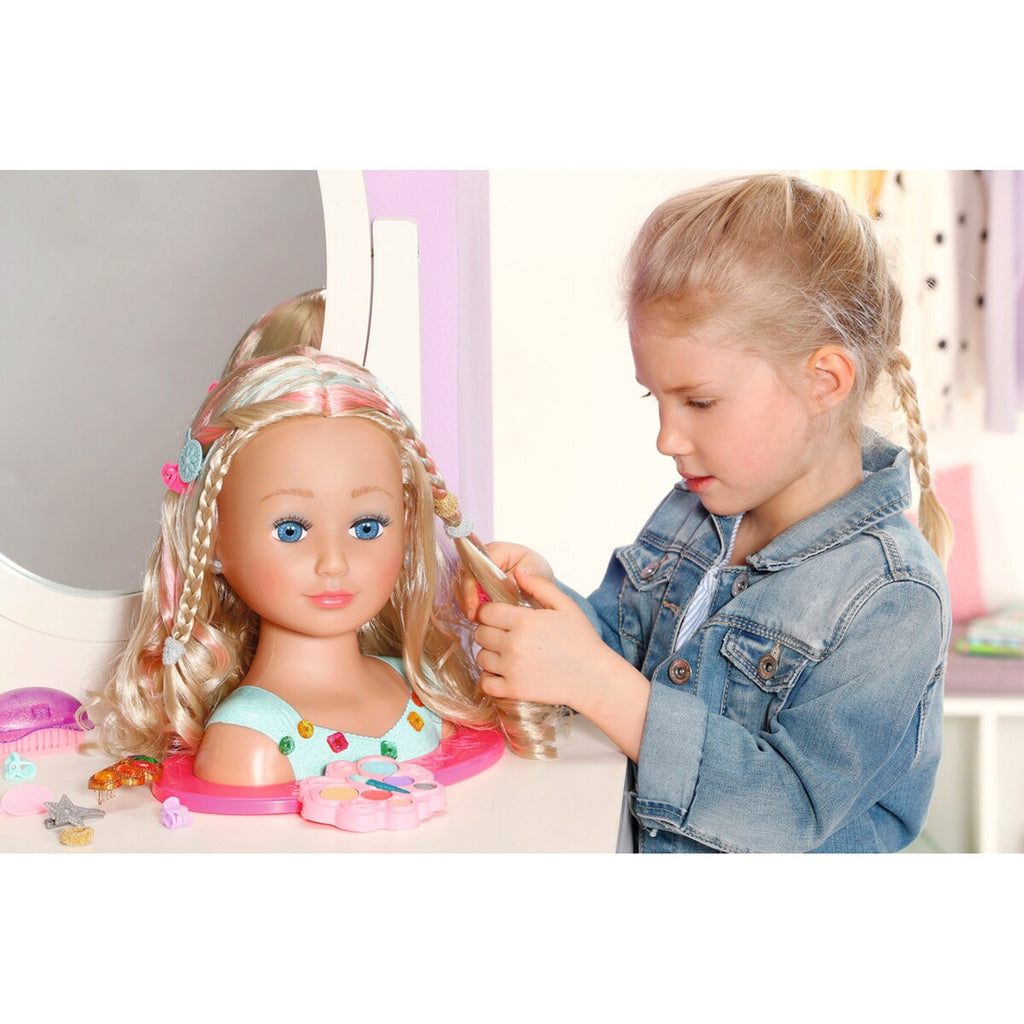 Frisør- og sminkehode Sister Styling Head Princess med fargerike striper