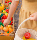 Frukt- og grønnsakssett i gummitre 6 deler - PlanToys