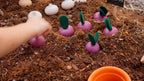 Frukt- og grønnsakssett i gummitre 6 deler - PlanToys