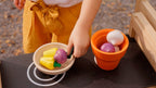 Frukt- og grønnsakssett i gummitre 6 deler - PlanToys