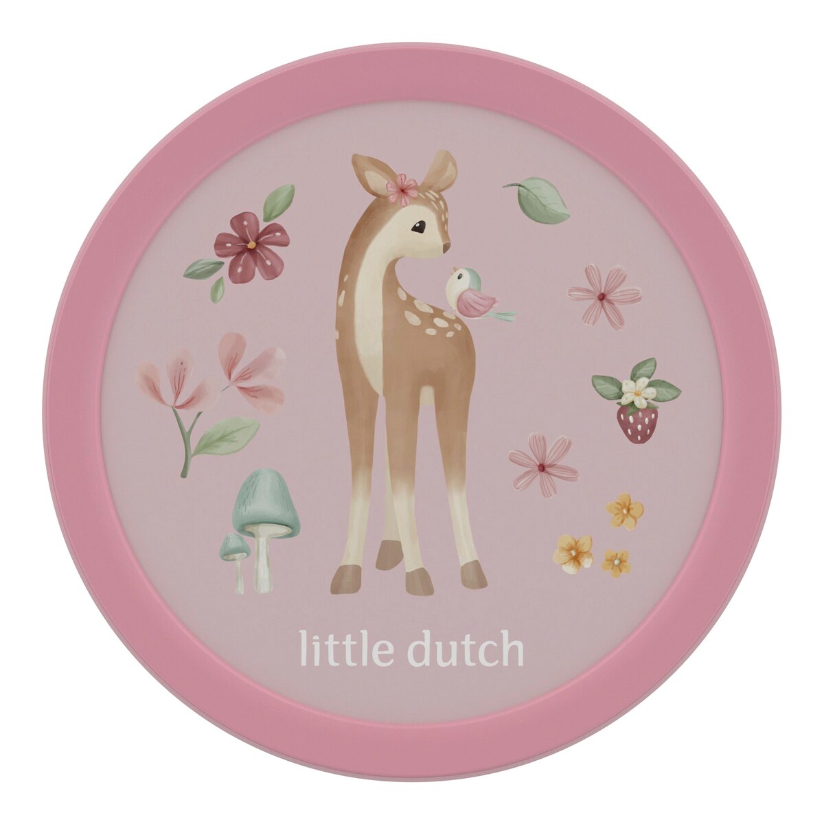 Fruktboks med gaffel 300 ml lekksikker PP - Mepal x Little Dutch bakside