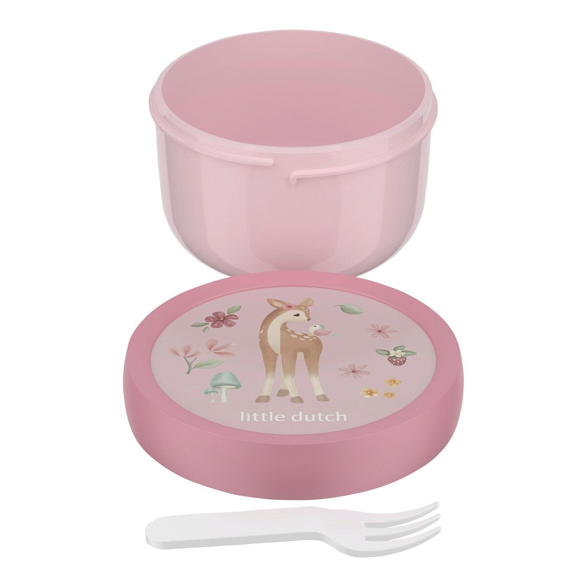 Fruktboks med gaffel 300 ml lekksikker PP - Mepal x Little Dutch detalj av gaffel