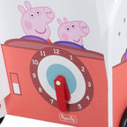 Detalj av aktivitetsleker på Gåbil buss Peppa Pig med aktivitetsleker