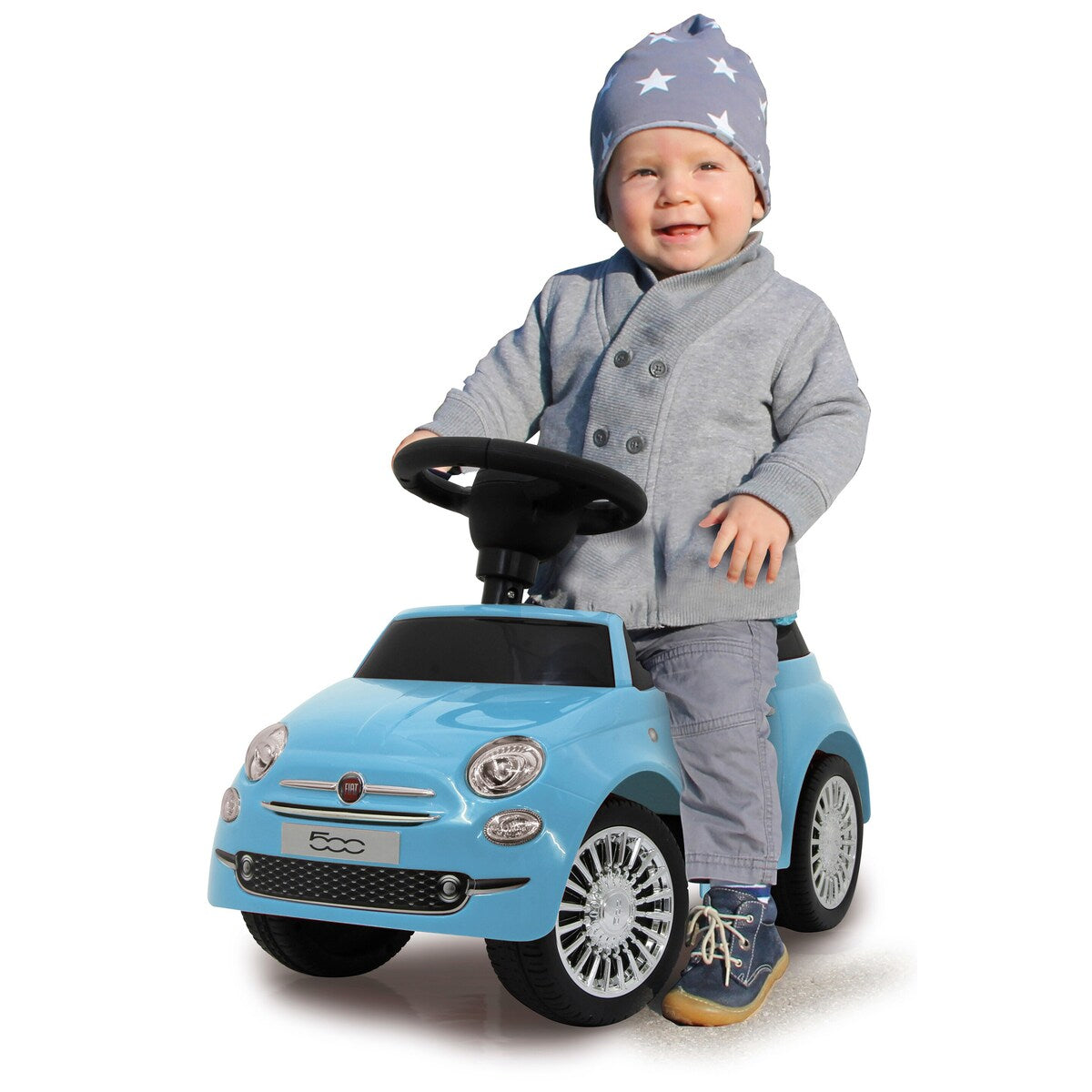Gåbil Fiat 500 med lyd og bagasjerom bakside