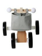 Gåbil i tre FSC® med stoffkurv 52 x 36 cm bakside
