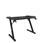 Gamingbord MINECRAFT med LED og koppeholder Z-fot metall forfra