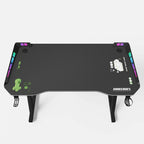 Detalj av LED-lys på Gamingbord MINECRAFT med LED og koppeholder Z-fot metall