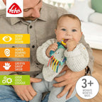 Gavesett 3 deler Ocean med rangle og knitrebook - Fehn