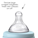 Gavesett 3 deler tåteflaske 150 ml, smokk og smokkebånd - Chicco