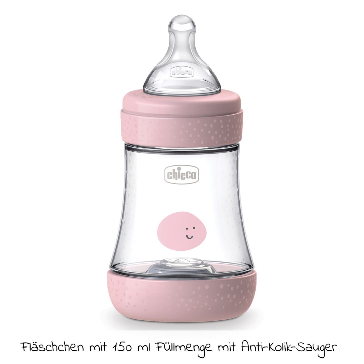 Detalj av silikon-smokk i Gavesett 3 deler tåteflaske 150 ml, smokk og smokkebånd - Chicco