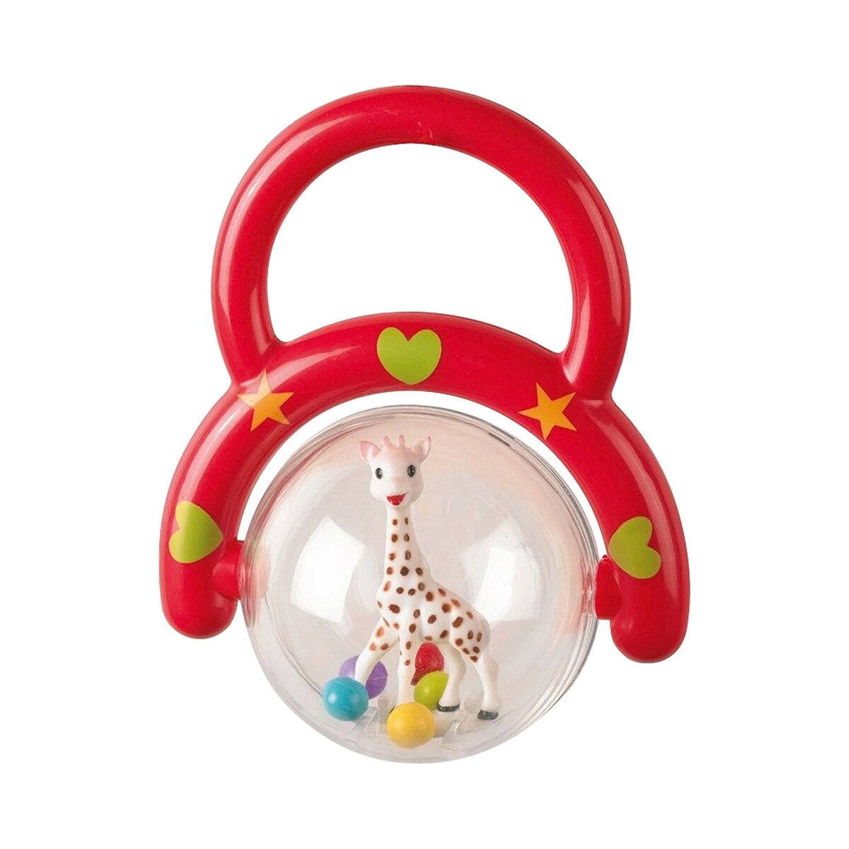 Detalj av naturkautsjuk biteleke fra Gavesett med biteleke, rangle og tøybok i naturgummi Sophie la girafe