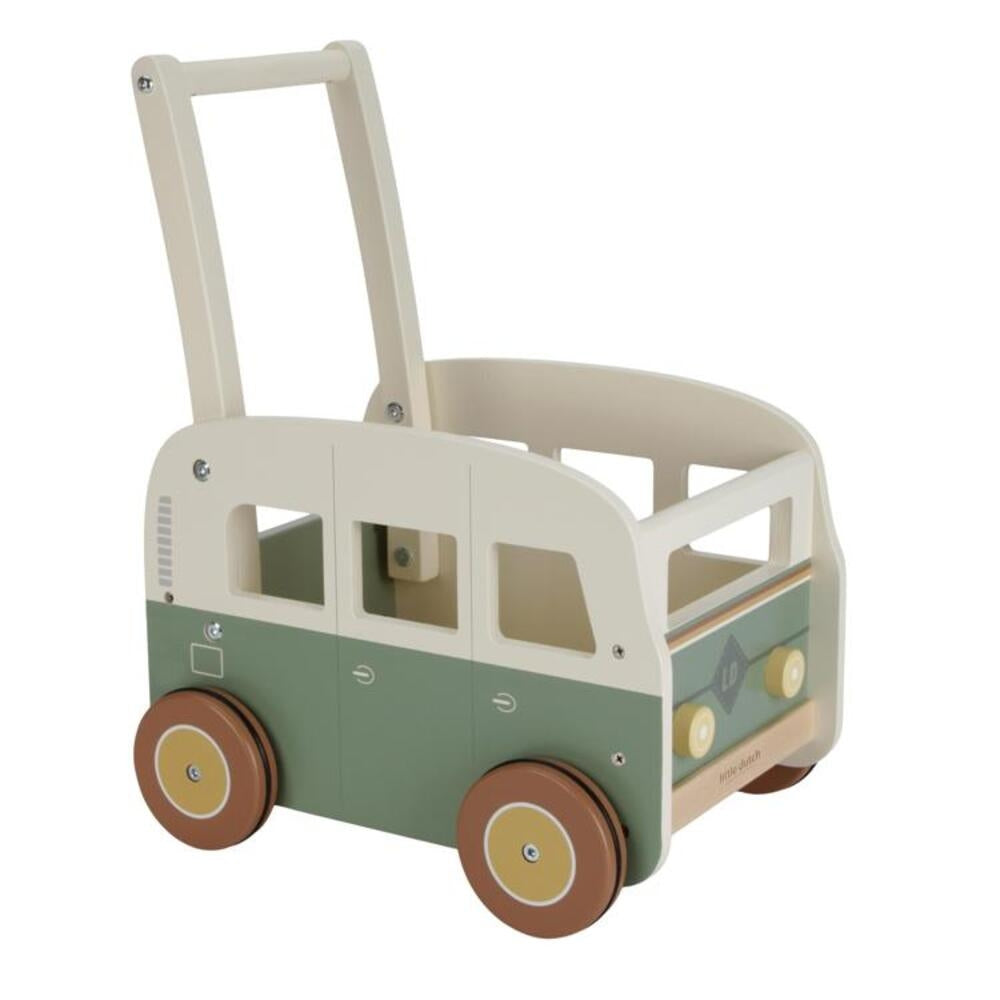 Gåvogn i tre med vintage design - Little Dutch forfra