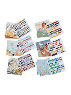 Geometriske klistremerker for barn 21x21 cm 14 plater bakside