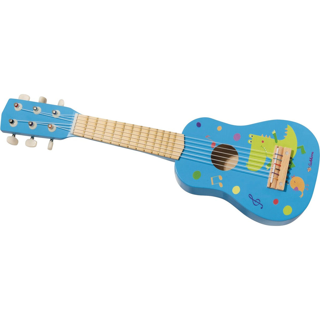 Gitar i tre med 6 stemmbare strenger 54 cm fra 3 år forfra