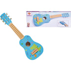 Gitar i tre med 6 stemmbare strenger 54 cm fra 3 år bakside