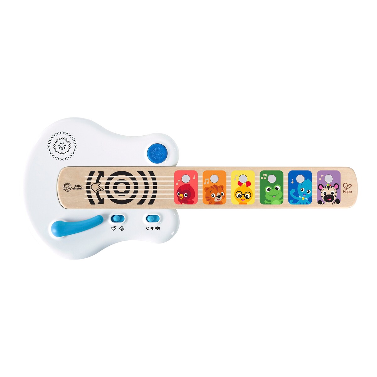 Bakside av Gitar Magic Touch i tre med 2 spillmoduser