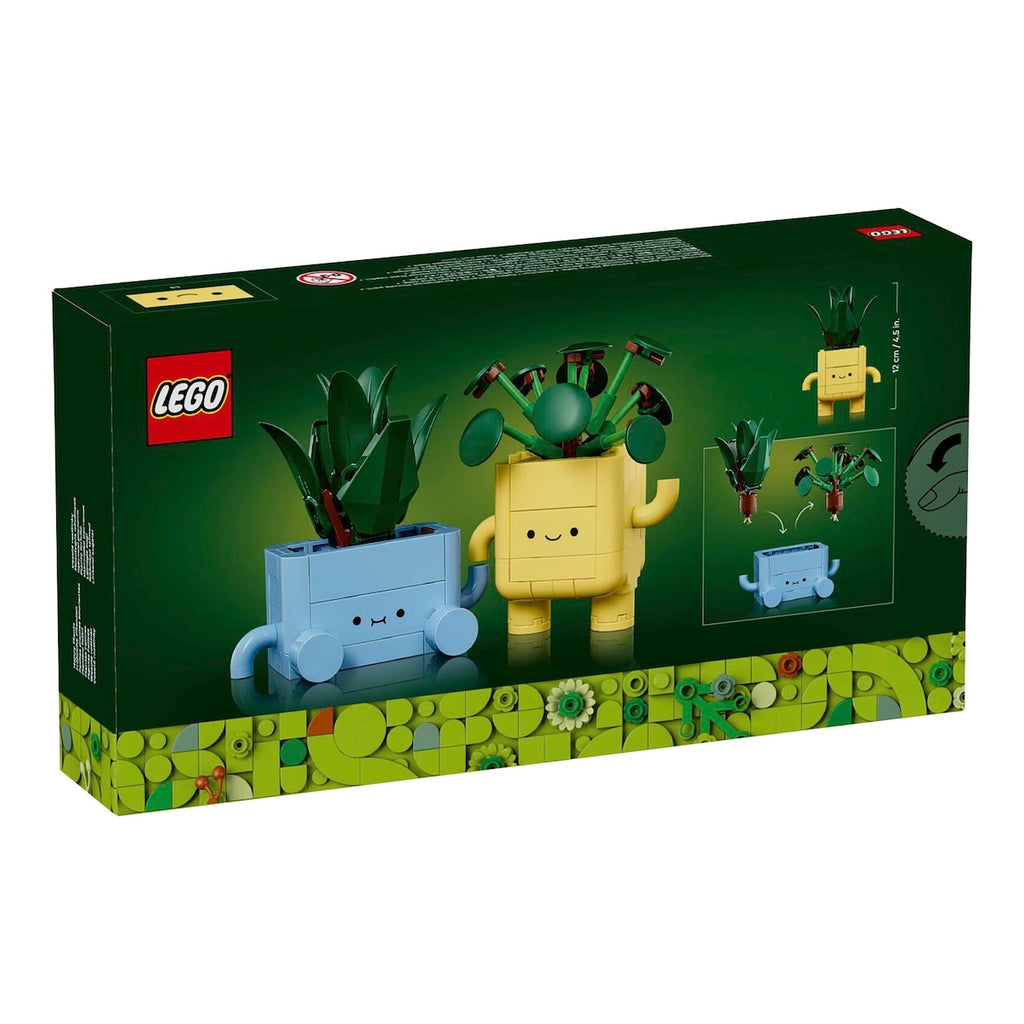 Nærbilde av blomsterpotter i Glade planter 10349 LEGO Botanicals