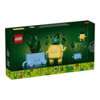 Nærbilde av blomsterpotter i Glade planter 10349 LEGO Botanicals