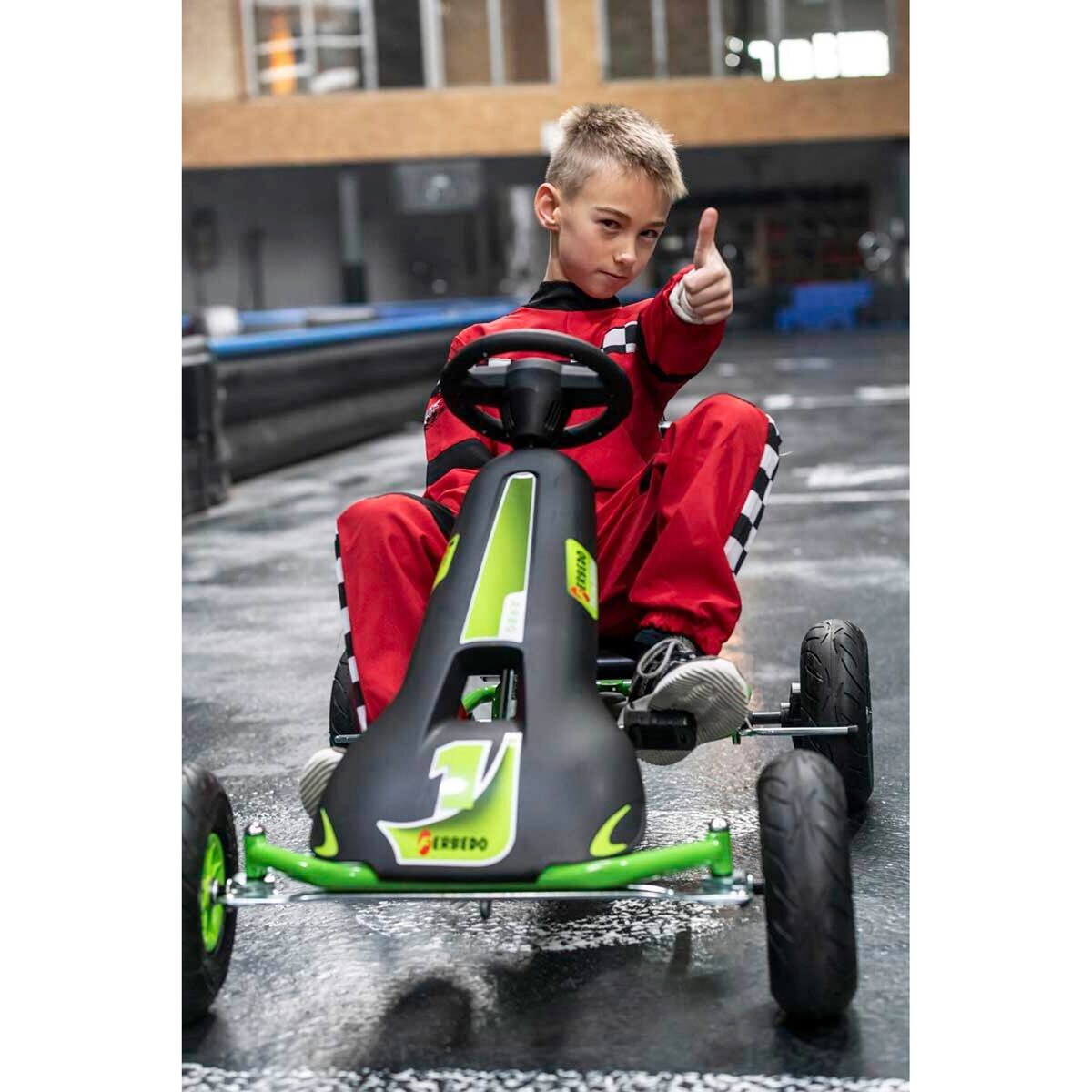 Bakside av Gokart AR 8G fra 5 år opptil 150 cm med luftdekk