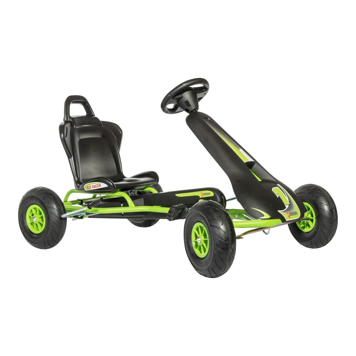 Nærbilde av sound-ratt på Gokart AR 8G fra 5 år opptil 150 cm med luftdekk
