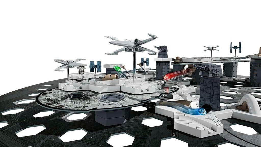 Oversikt over tunneler og spiraler i GraviTrax Action-sett Death Star