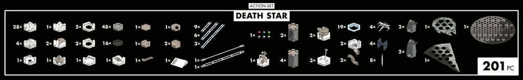 Bilde av kulebanedeler i GraviTrax Action-sett Death Star