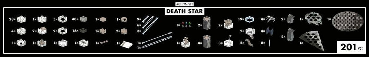 Bilde av kulebanedeler i GraviTrax Action-sett Death Star