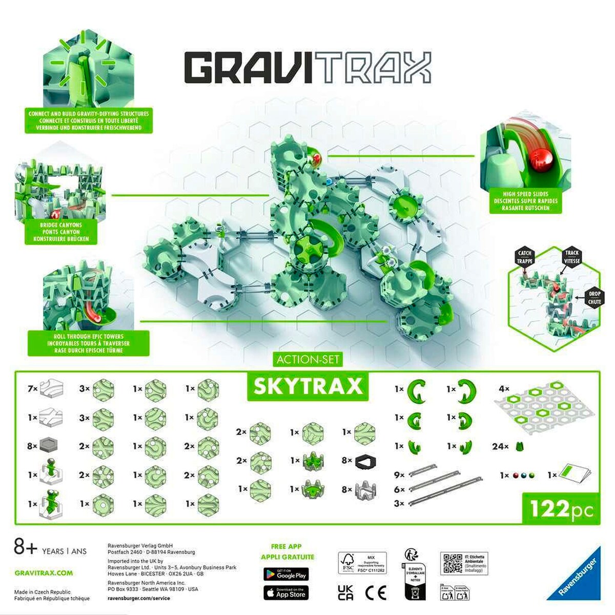 Detalj av Skytrax steiner i GraviTrax Action-sett M Skytrax