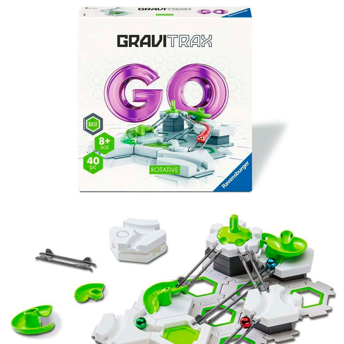Montert GraviTrax GO Rotative kulebane byggesett med kuler