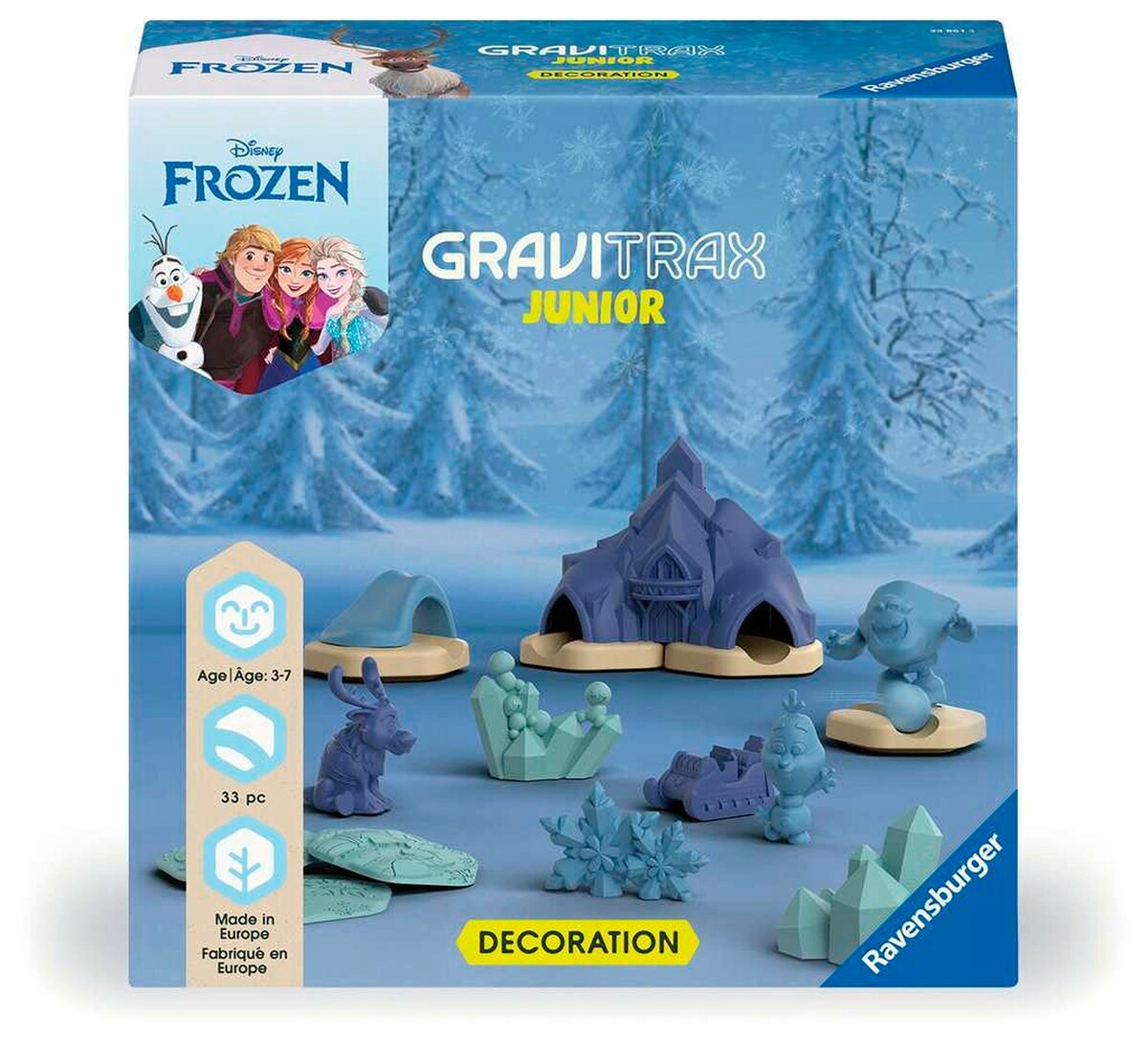 GraviTrax Junior Extension Frozen kulebane forfra med Disney Frozen-figurer