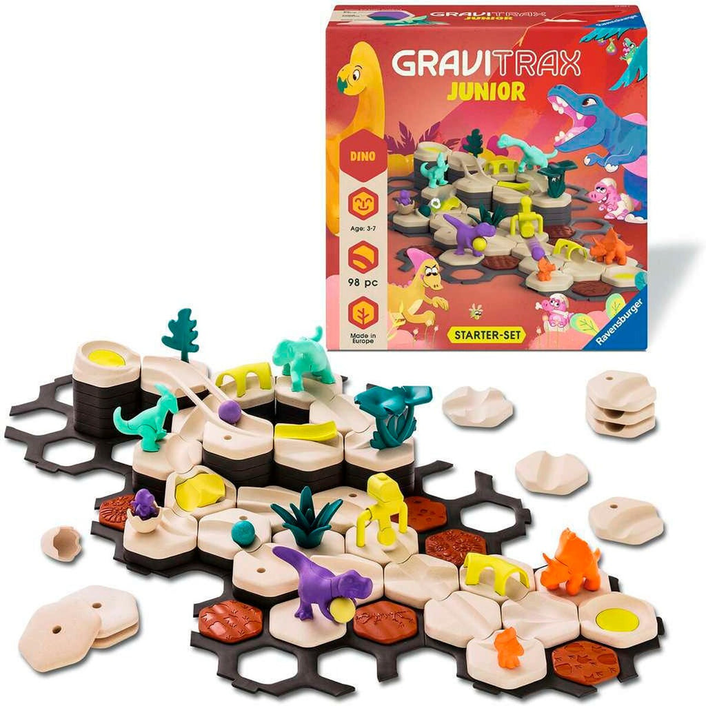 Detalj av GraviTrax Junior starter-sett L Dino byggesett med dinosaurfigurer