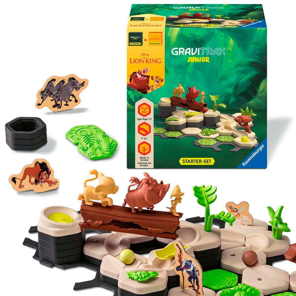 Montert GraviTrax Junior starter-sett Lion King med kulebane