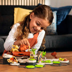 Oversikt over alle deler i GraviTrax Junior starter-sett Lion King