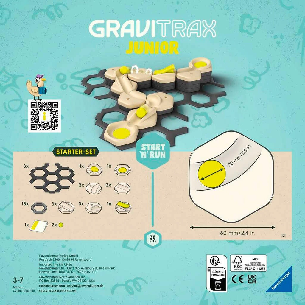 GraviTrax Junior starter-sett S Start and Run bakside