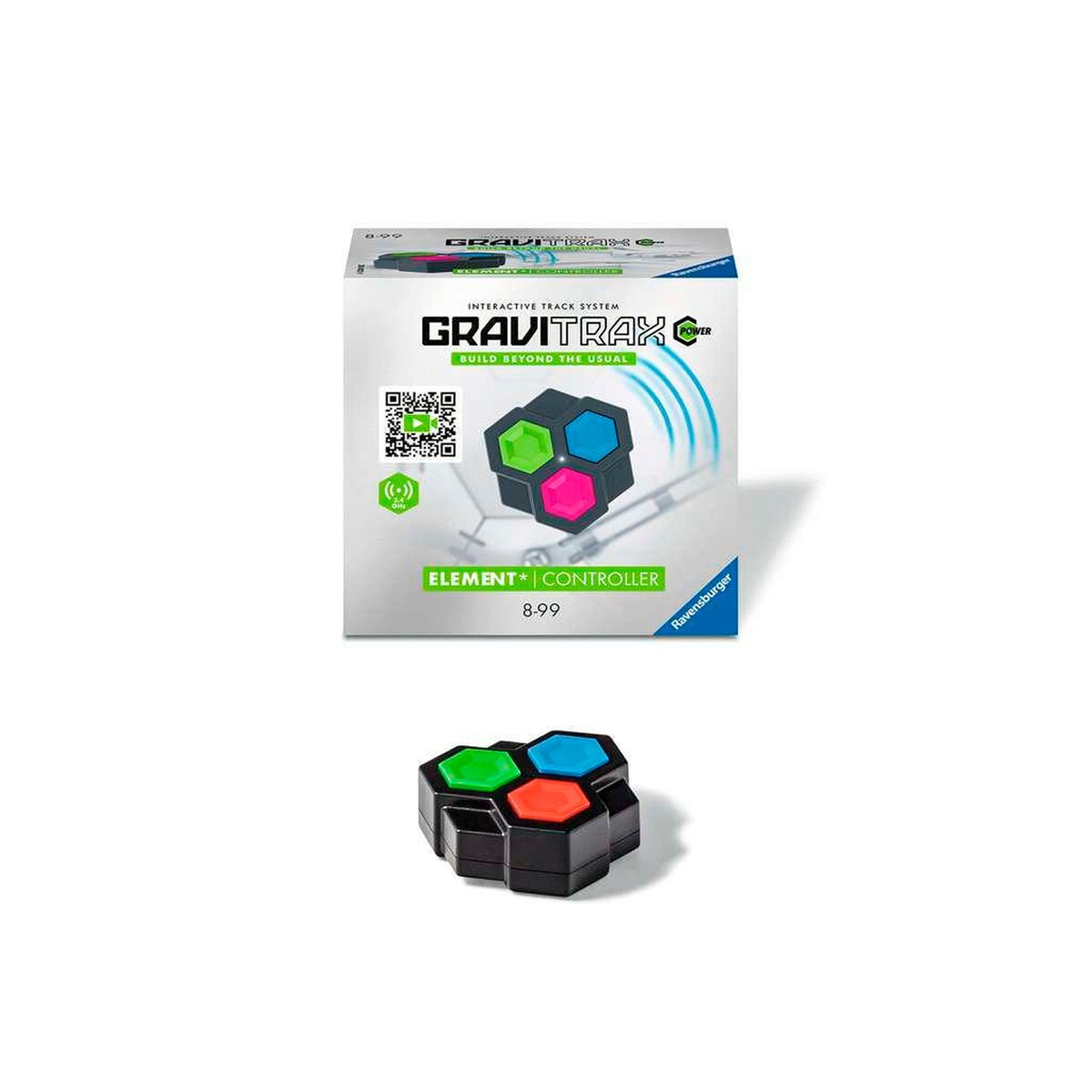 Detalj av GraviTrax POWER Controller elektronisk element kulebane