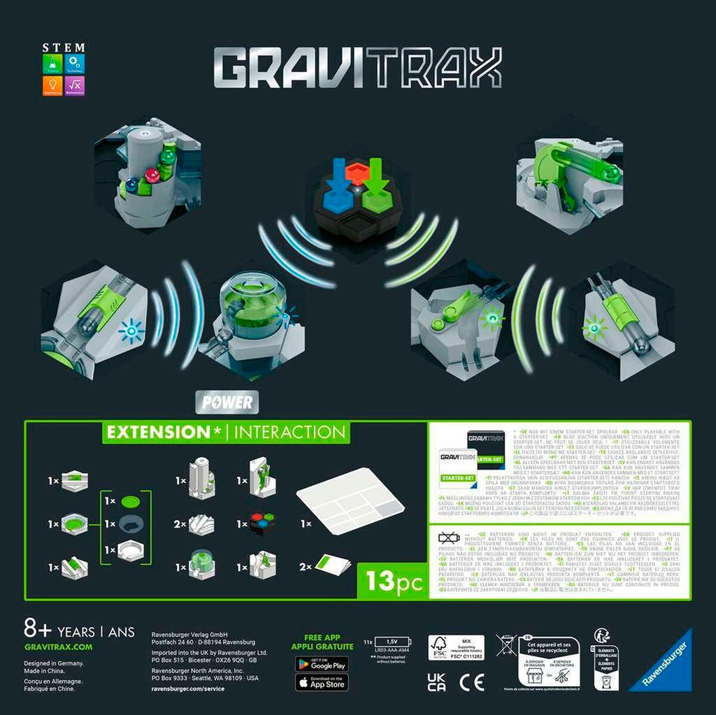 GraviTrax POWER Extension Interaction kulebane utvidelse bakside