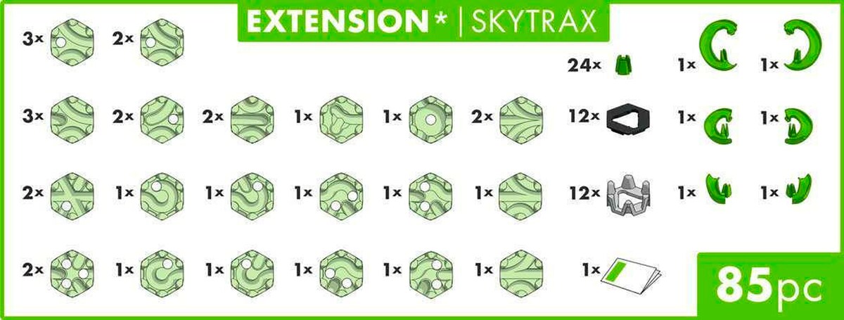 Montert GraviTrax Skytrax utvidelse med kulebane i bruk