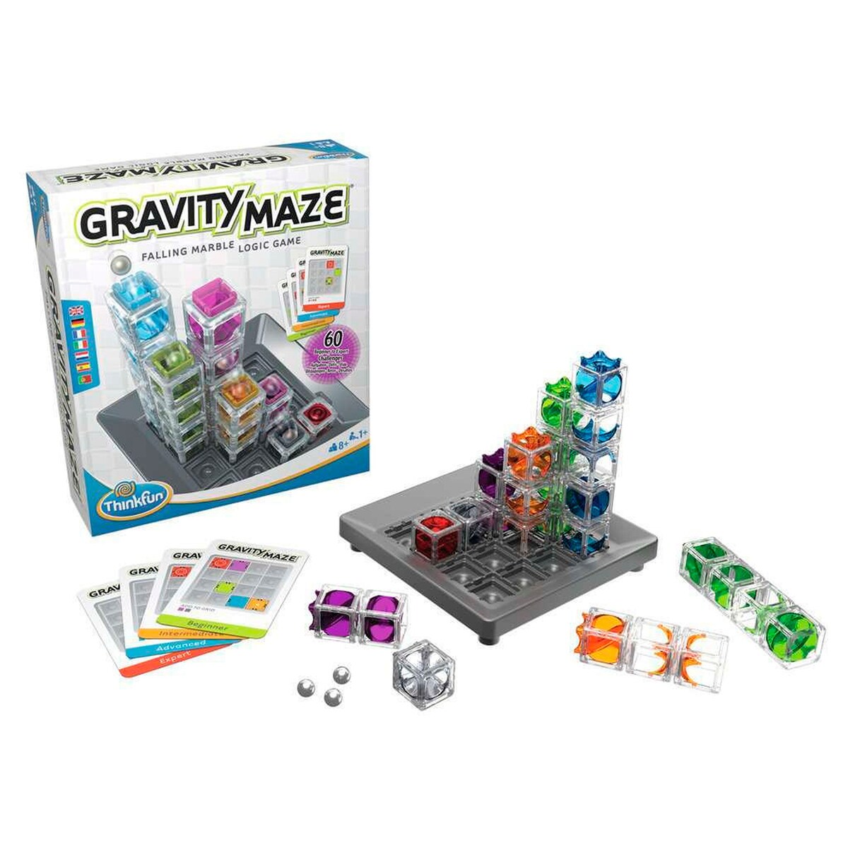 Gravity Maze kulebane-logikkspill med 60 oppgaver detalj av tårn