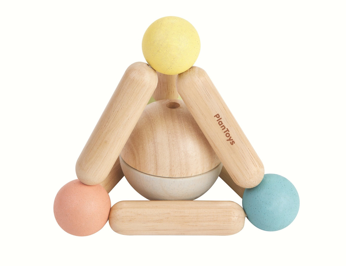 Gripeleke pyramide i tre pastellfarger bakside