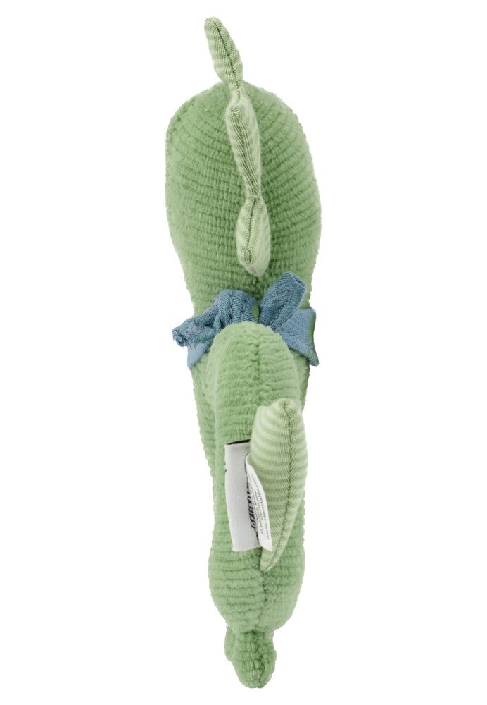 Detalj av stoff og rangle på Gripering Dino Rexi