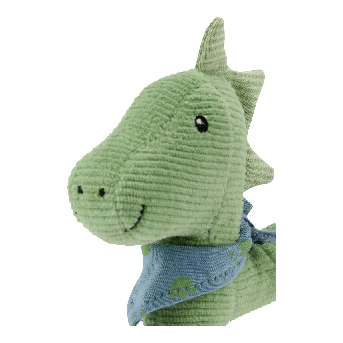 Gripering dino Rexi med rangle, myk fløyel montert