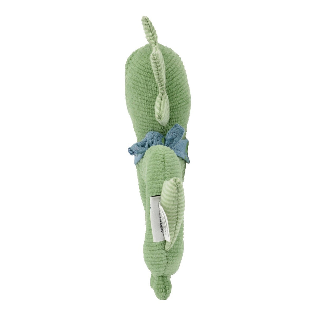 Gripering dino Rexi med rangle, myk fløyel nærbilde