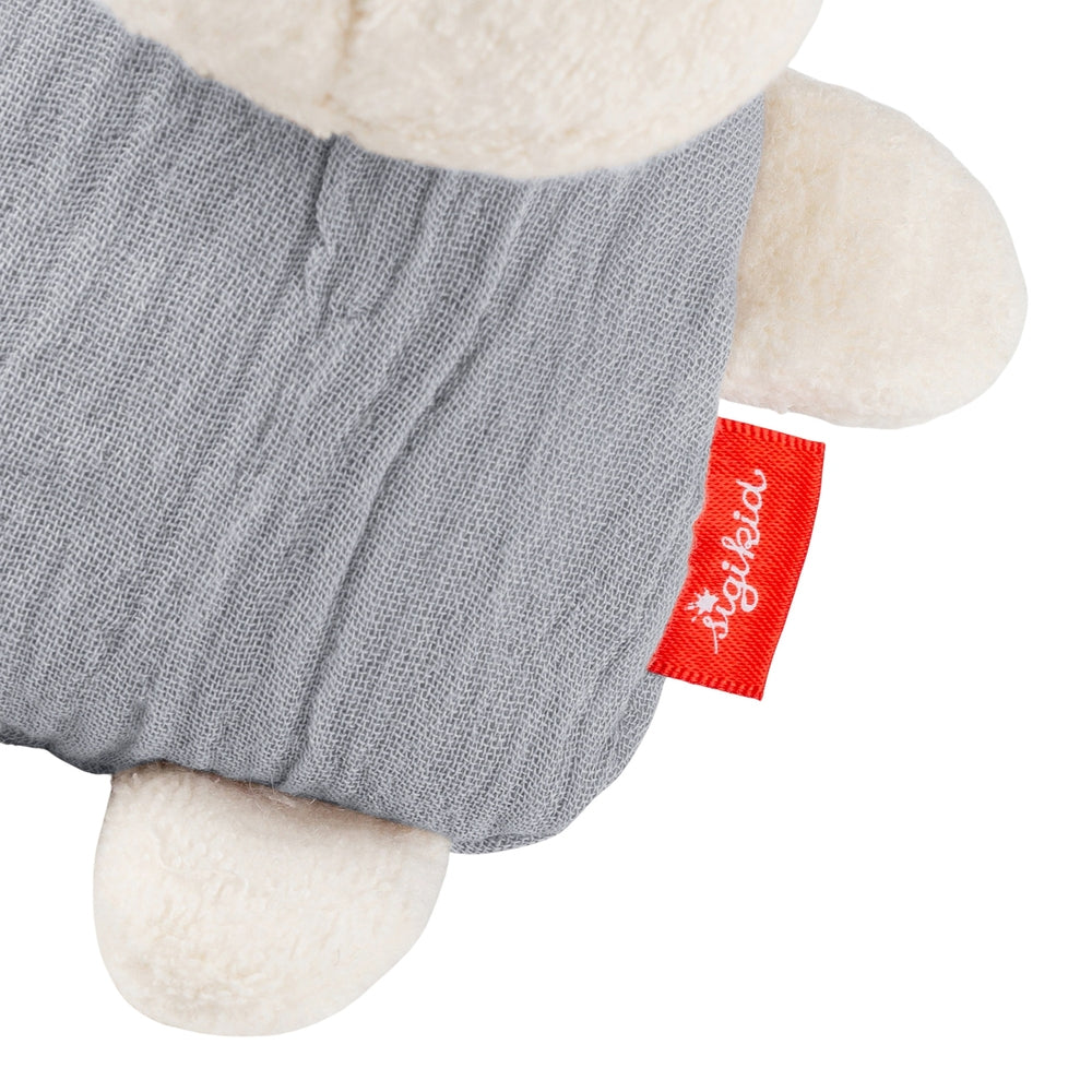 Gripering kanin med rangle og knitrelyd montert i barnevogn