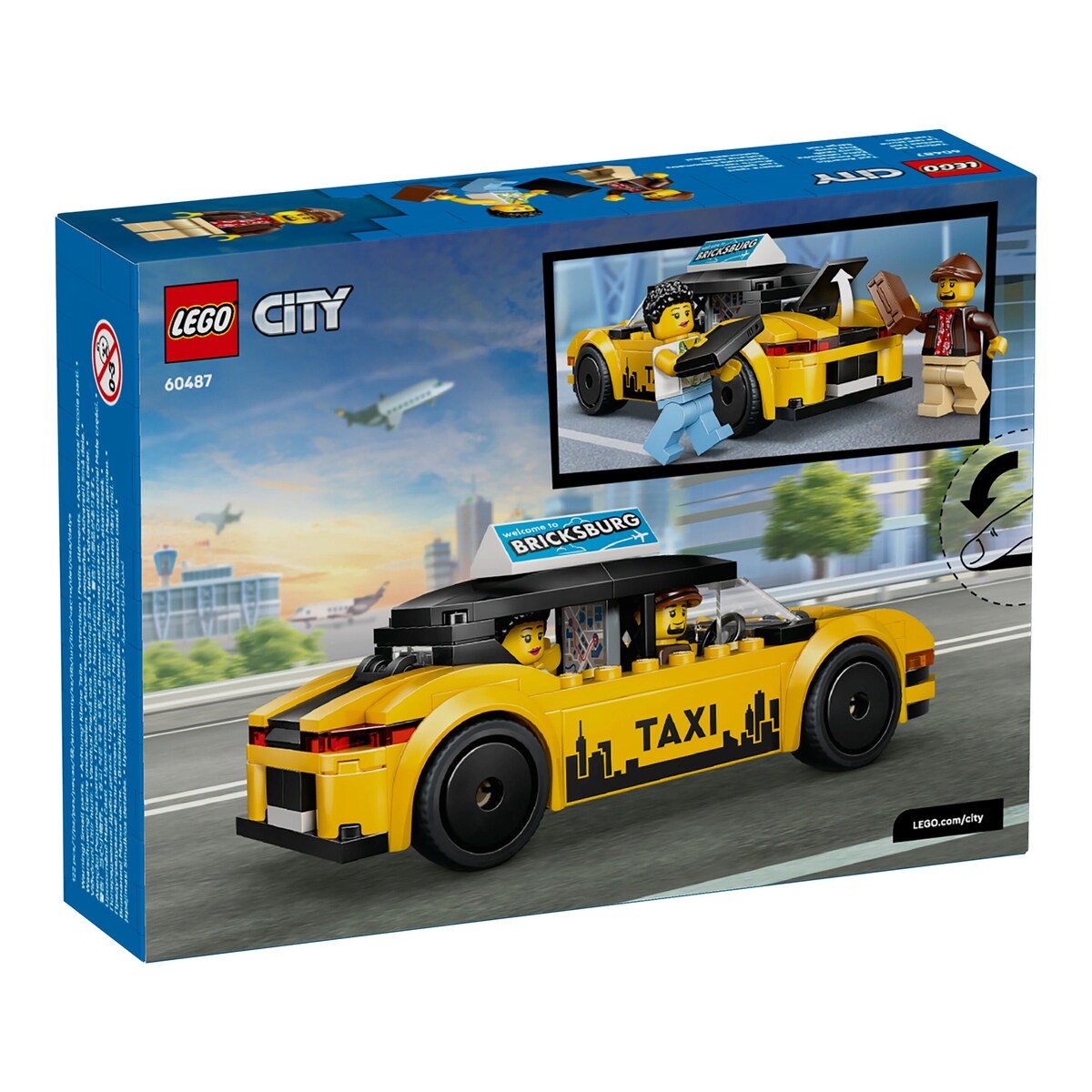 Nærbilde av bagasjerom på Gul taxi 60487 LEGO® City