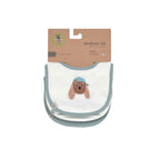 Gulpesmekke 3-pack i økologisk bomull Tiny Team Hund Lässig bakside