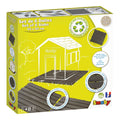 Gulvfliser til lekehus 6 stk 45x45 cm resirkulert plast forfra