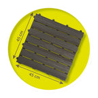 Gulvfliser til lekehus 6 stk 45x45 cm resirkulert plast bakside